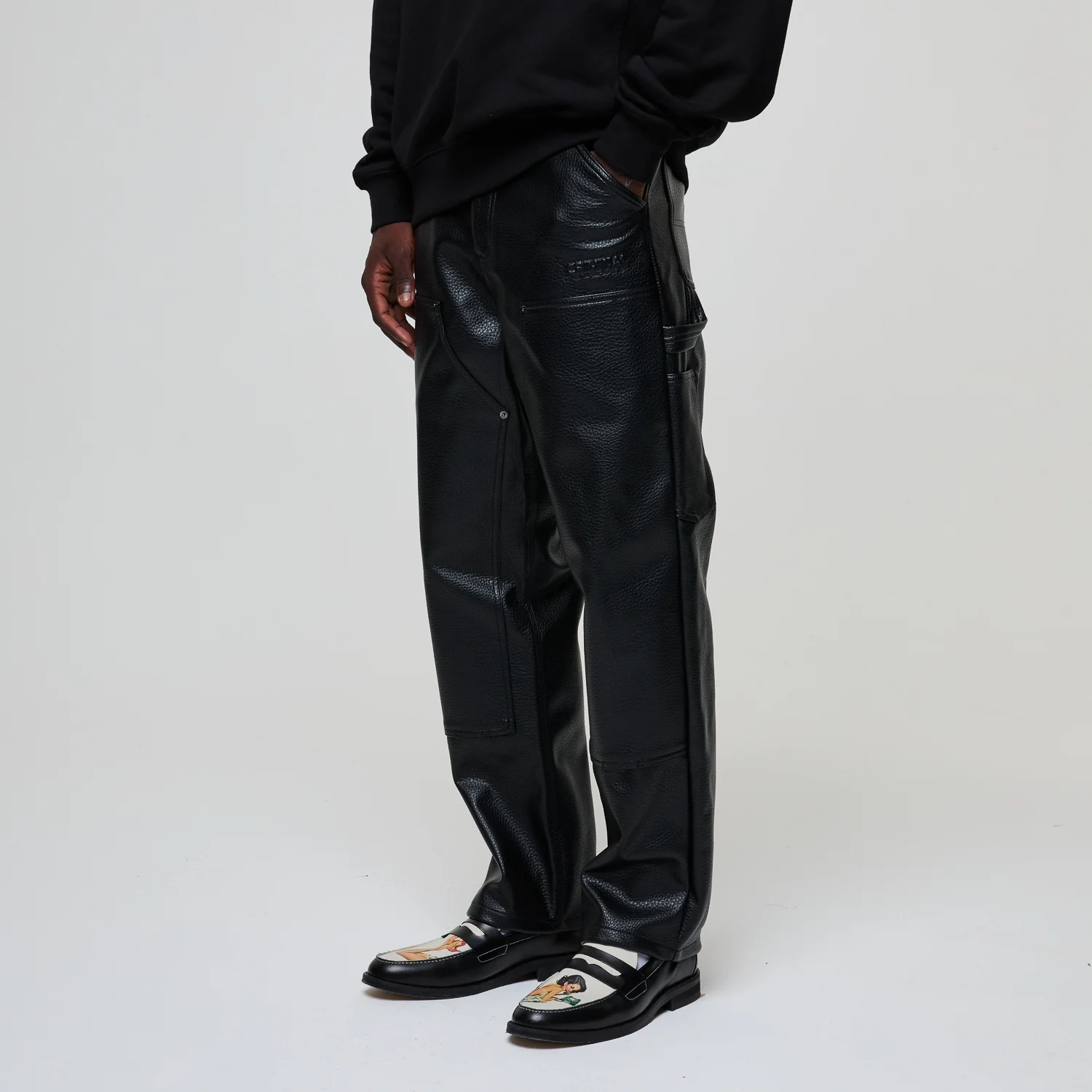 LEATHER CARPENTER PANT - Image 3